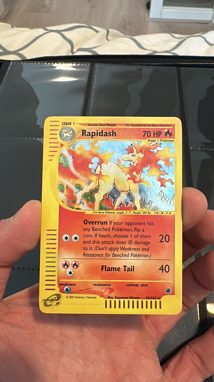 Rapidash 26/165 - HOLO - PRACHT STAAT, Hobby en Vrije tijd, Verzamelkaartspellen | Pokémon, Ophalen of Verzenden, Gebruikt, Losse kaart
