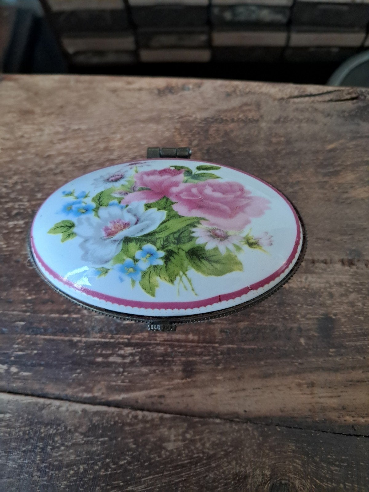 Vintage Porseleinen Pillendoosje. Jahn Porzellan (Bavaria), Antiek en Kunst, Ophalen of Verzenden