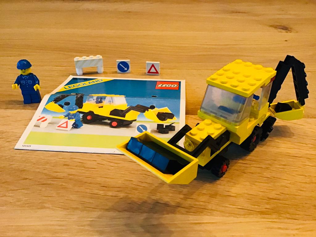 LEGO classic 6686, backhoe, graafmachine, compleet en IZGS, Kinderen en Baby's, Speelgoed | Duplo en Lego, Zo goed als nieuw, Lego