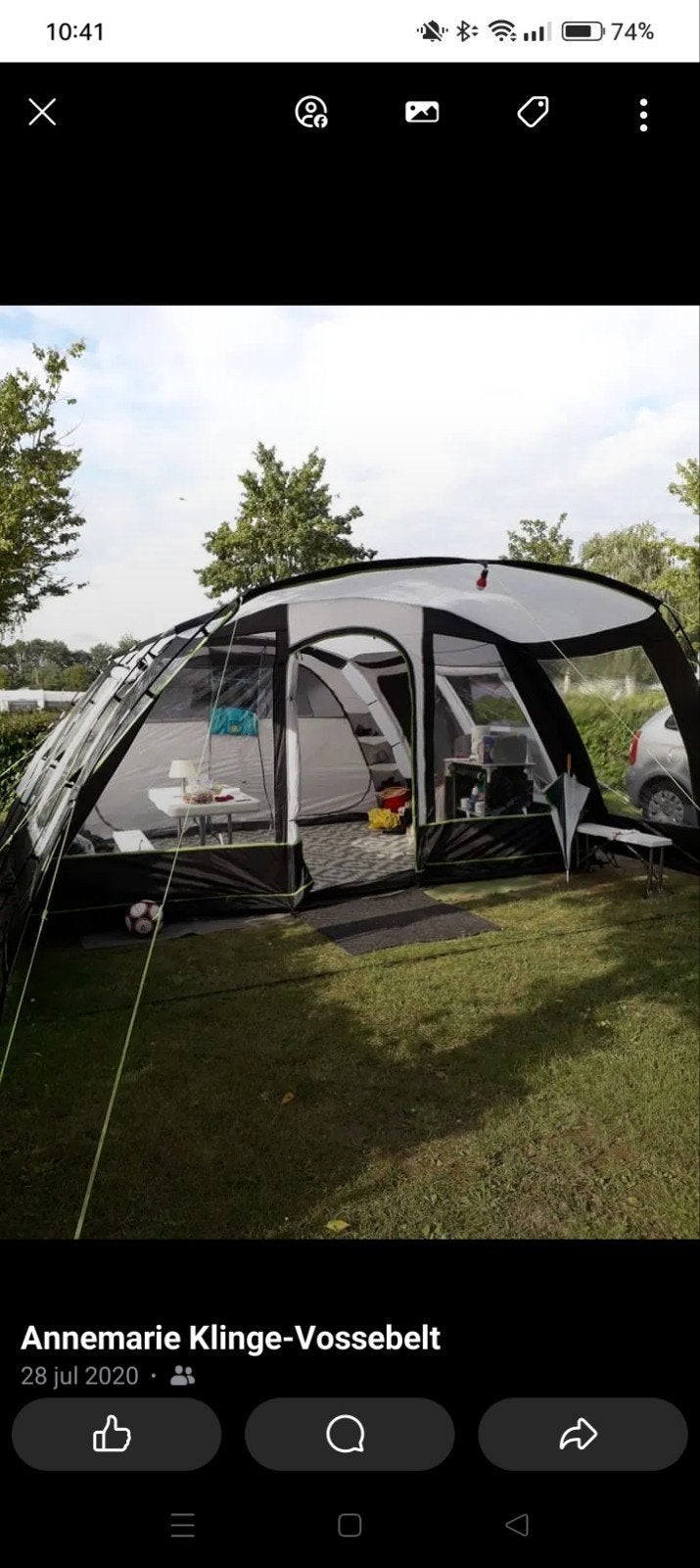 Tunneltent laguna xl 6 persoons, Caravans en Kamperen, Tenten, Ophalen, Gebruikt
