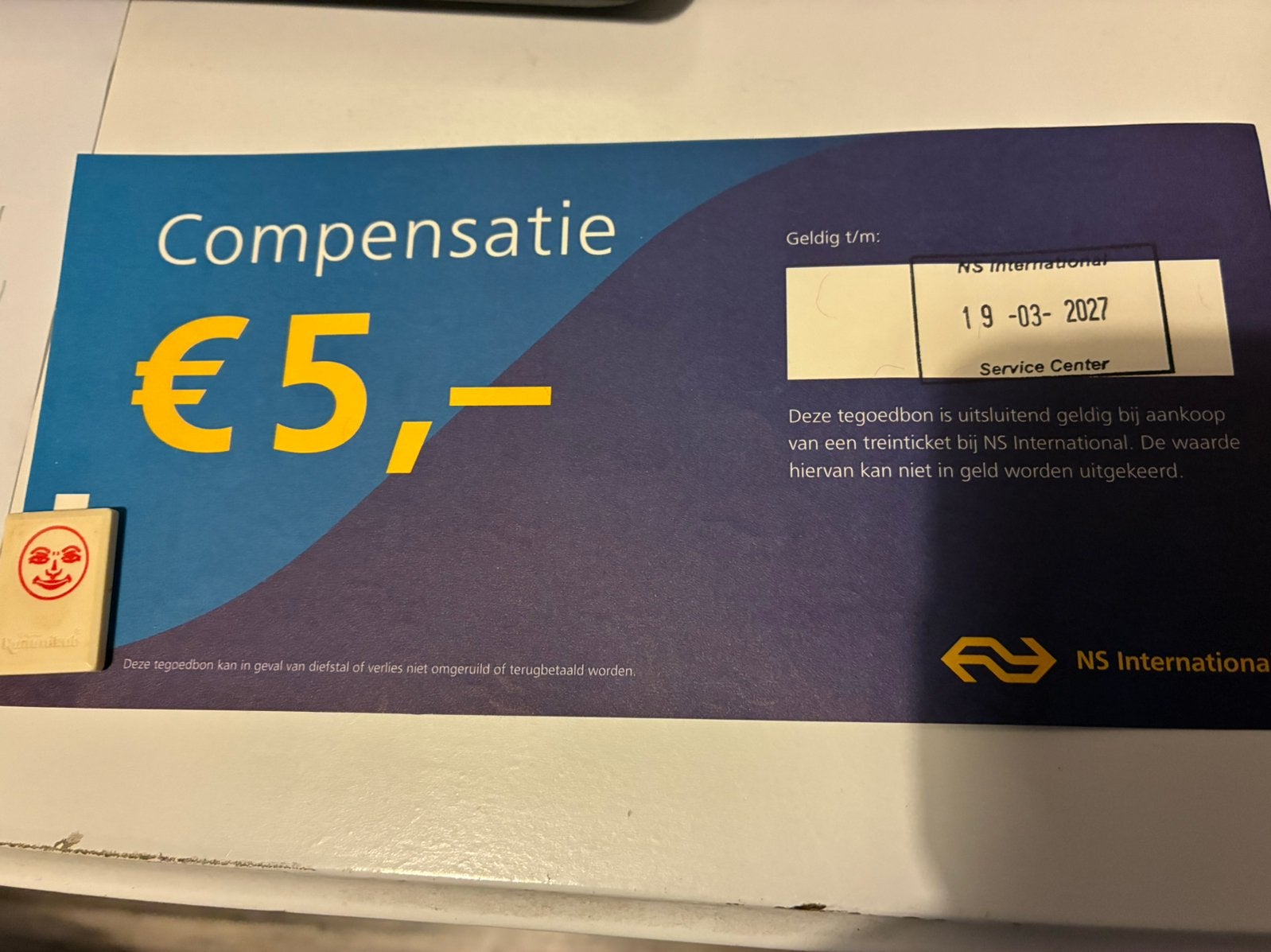 Gezocht : NS international compensatiebonnen, Tickets en Kaartjes, Eén persoon, Trein, Algemeen kaartje