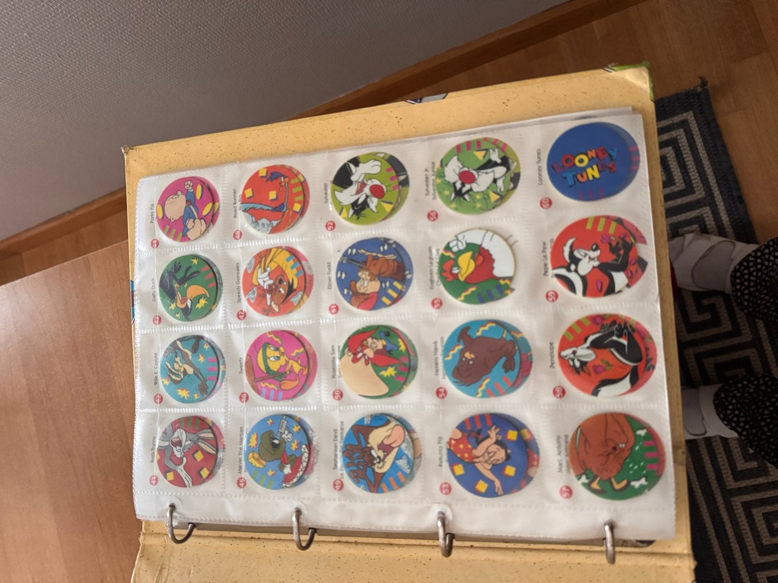 Grote verzameling Flippo's met mappen - Looney Tunes & Simps, Ophalen, Looney Tunes, Map, Album of Poster, Met verzamelmap(pen)