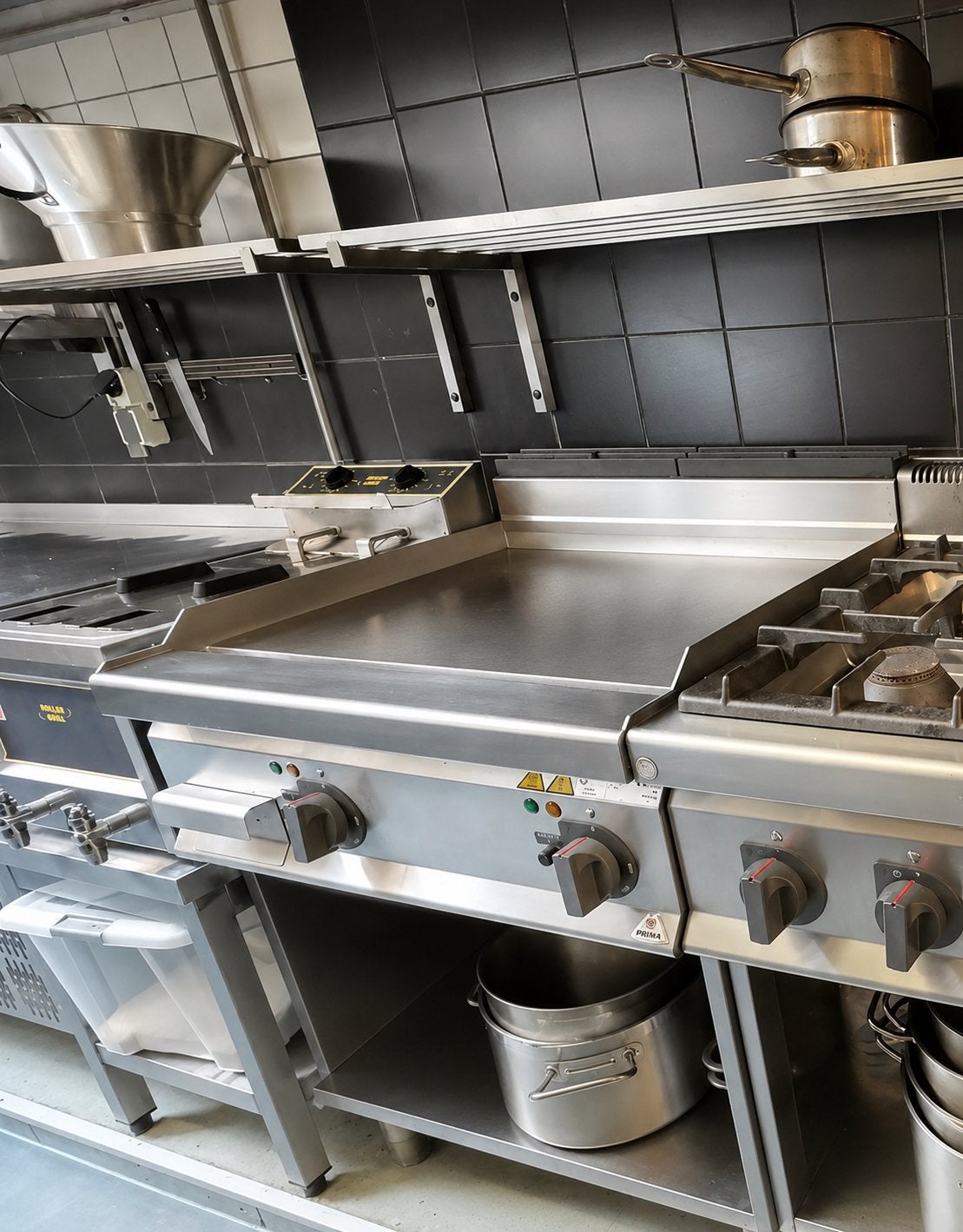 Bertos Bakplaat Glad RVS AISI 316 SG7FL4gas, Ophalen, Gebruikt, Fornuis, Frituur en Grillen