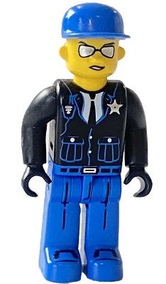 LEGO 4 Juniors 4j008 Police - Blue Legs, Black Jacket, Blue, Kinderen en Baby's, Gebruikt, Overige thema's, Lego, Ophalen of Verzenden
