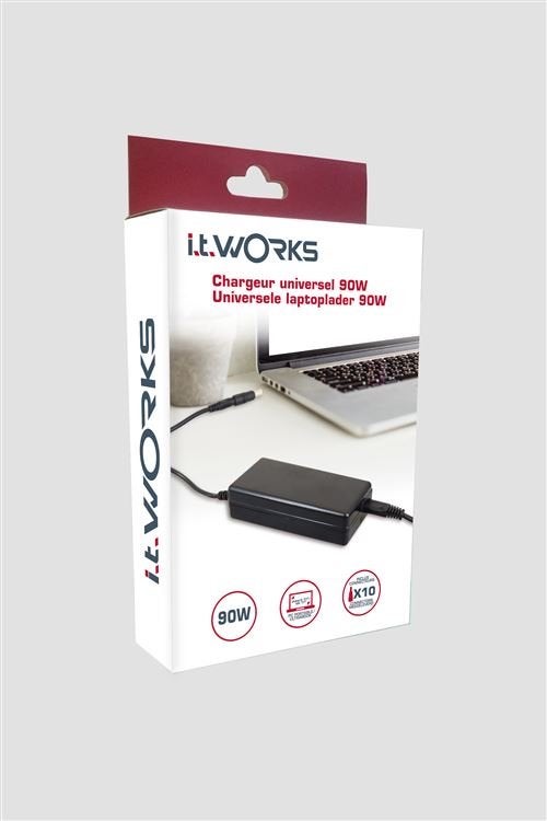 i.t.WORKS Universele Laptoplader 90W, Computers en Software, Laptop-opladers, .., Nieuw, Ophalen of Verzenden, ...