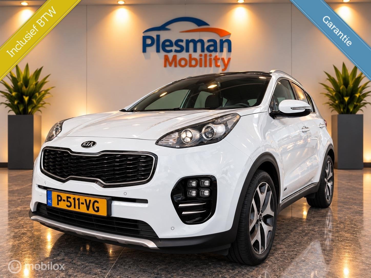 Kia Sportage 1.6 T-GDI 4WD GT-Line, Panodak, Onderhouden!, Gebruikt, 4 cilinders, Leder, Bedrijf