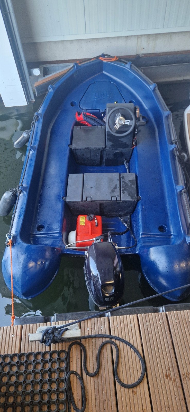 Whaly met Tohatsu 9.8 PK  garantie, Watersport en Boten, Rubberboten, Ophalen, Buitenboordmotor, Stuurconsole