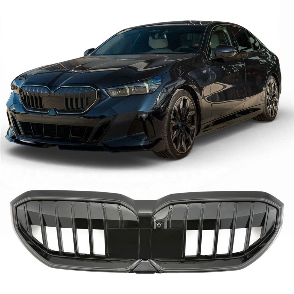 Grill Voor Bmw 5 Serie G60 G61 Glans Zwart + Iconic Glow Evo