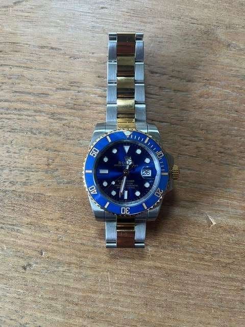 Rolex horloge - goud zilver blauw, Rolex, Verzenden, Polshorloge, Zo goed als nieuw
