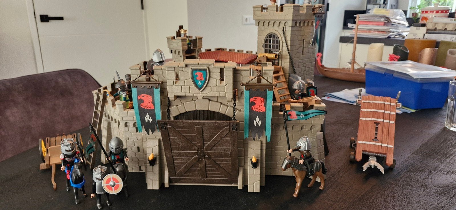 Playmobil Ridderkasteel met ridders en accessoires, Ophalen, Gebruikt, Complete set, Kasteel/Fort