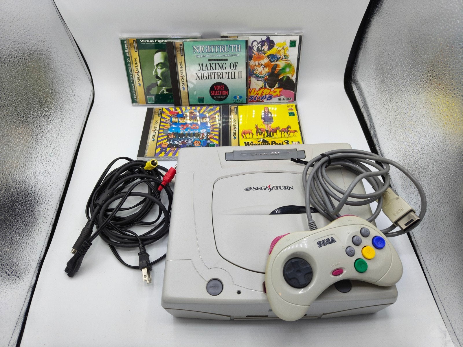 Witte SEGA Saturn, Ophalen of Verzenden, Gebruikt, Met 1 controller, Saturn of Dreamcast