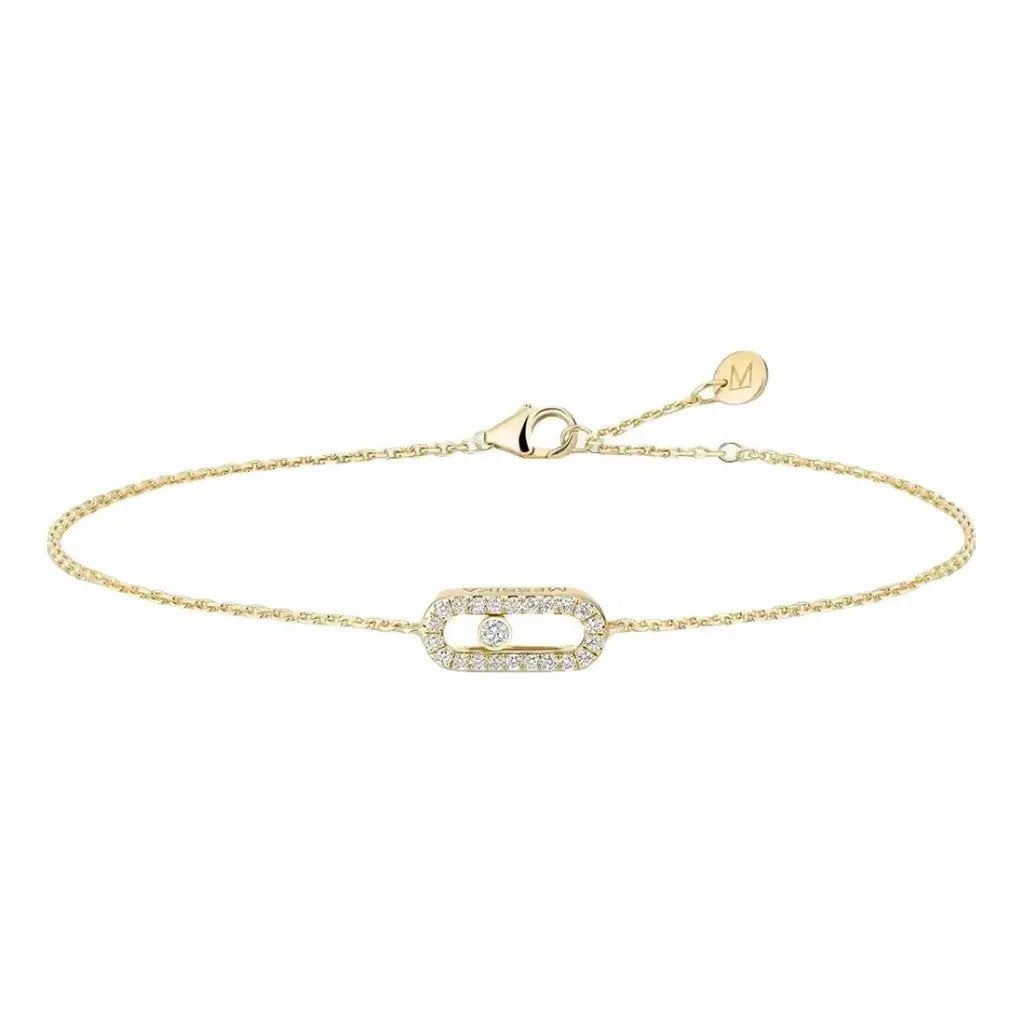 Messika 18 Karaat Gouden Armband met Diamant, Nieuw, Ophalen of Verzenden, Met edelsteen, Goud