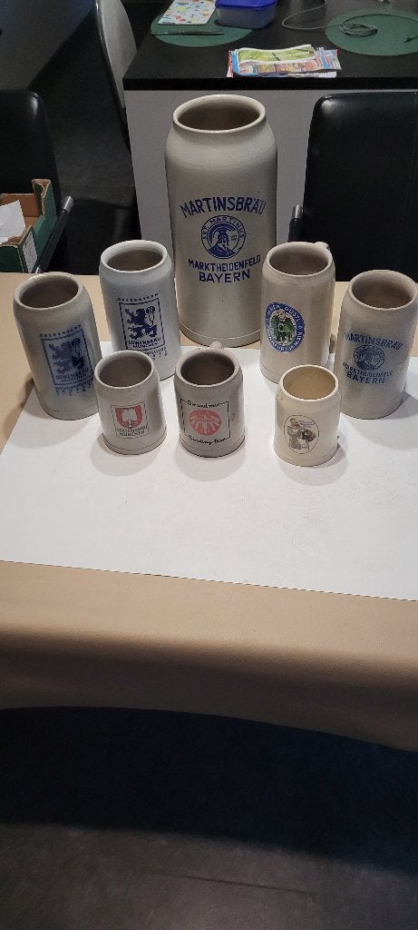 oude stenen bierpotten, ook 5 lit (1iv292), Verzamelen, Biermerken, Ophalen of Verzenden, Overige merken