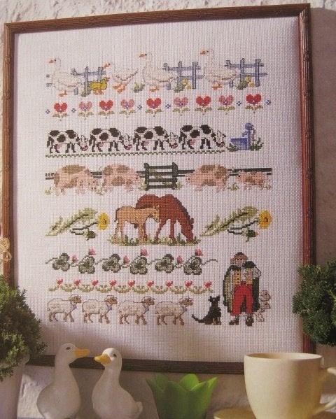 Borduurpatroon  Paard, Koe, Varken, Schaap   nr 6600 do, Hobby en Vrije tijd, Borduren en Borduurmachines, Verzenden, Nieuw, Handborduren