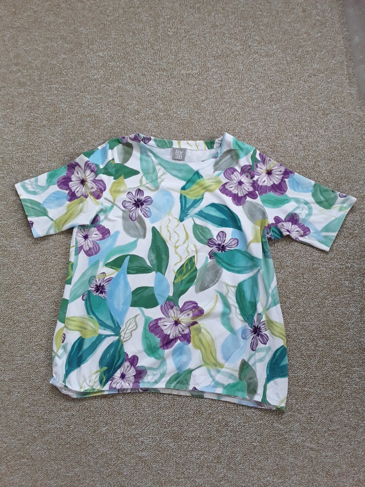 Dames shirt maat 44  RABE gebloemd, Kleding | Dames, Blauw, Maat 42/44 (L), Ophalen of Verzenden, Zo goed als nieuw