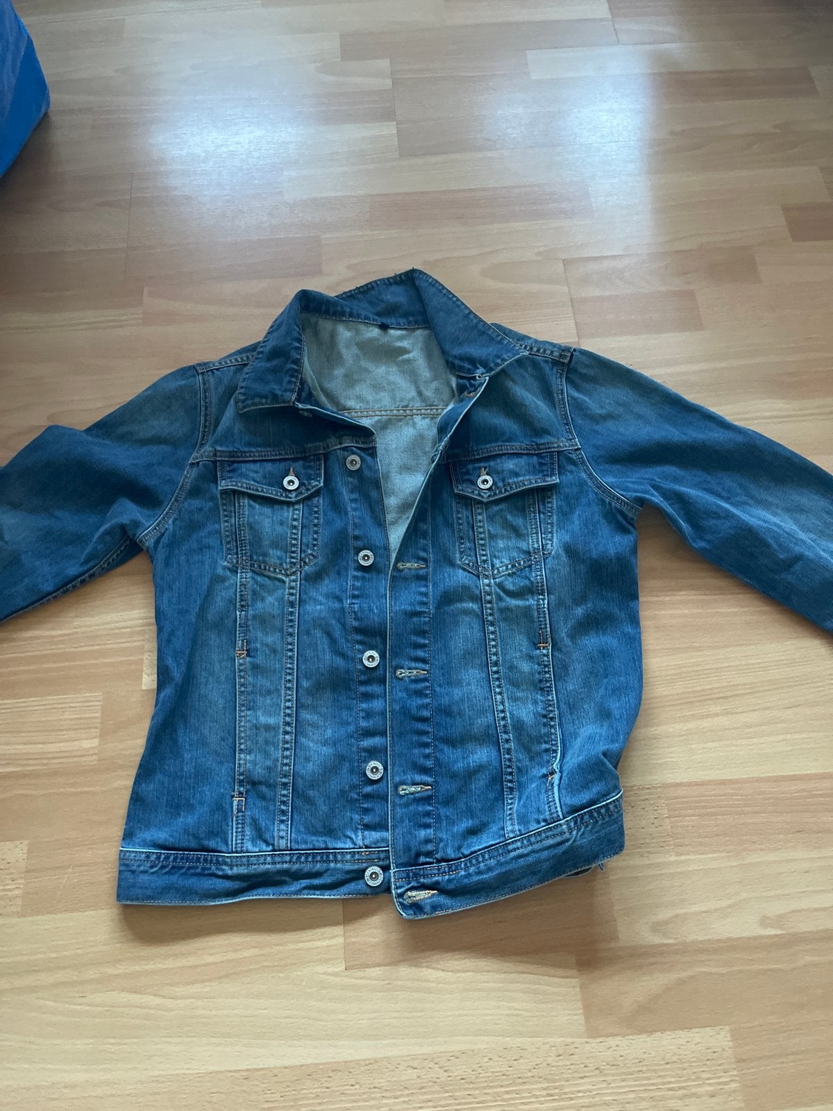 Stoere spijkerjas maat S, Ophalen of Verzenden, Zo goed als nieuw, Maat 36 (S), Blauw
