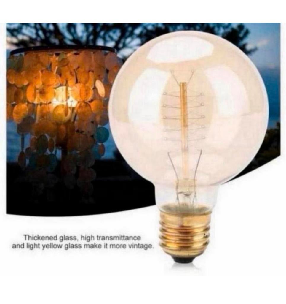 2x Spiraal lamp 80x120 E27 vintage 40W deco LED evt 48 stuks, 30 tot 60 watt, Led-lamp, Soft of Flame, Nieuw