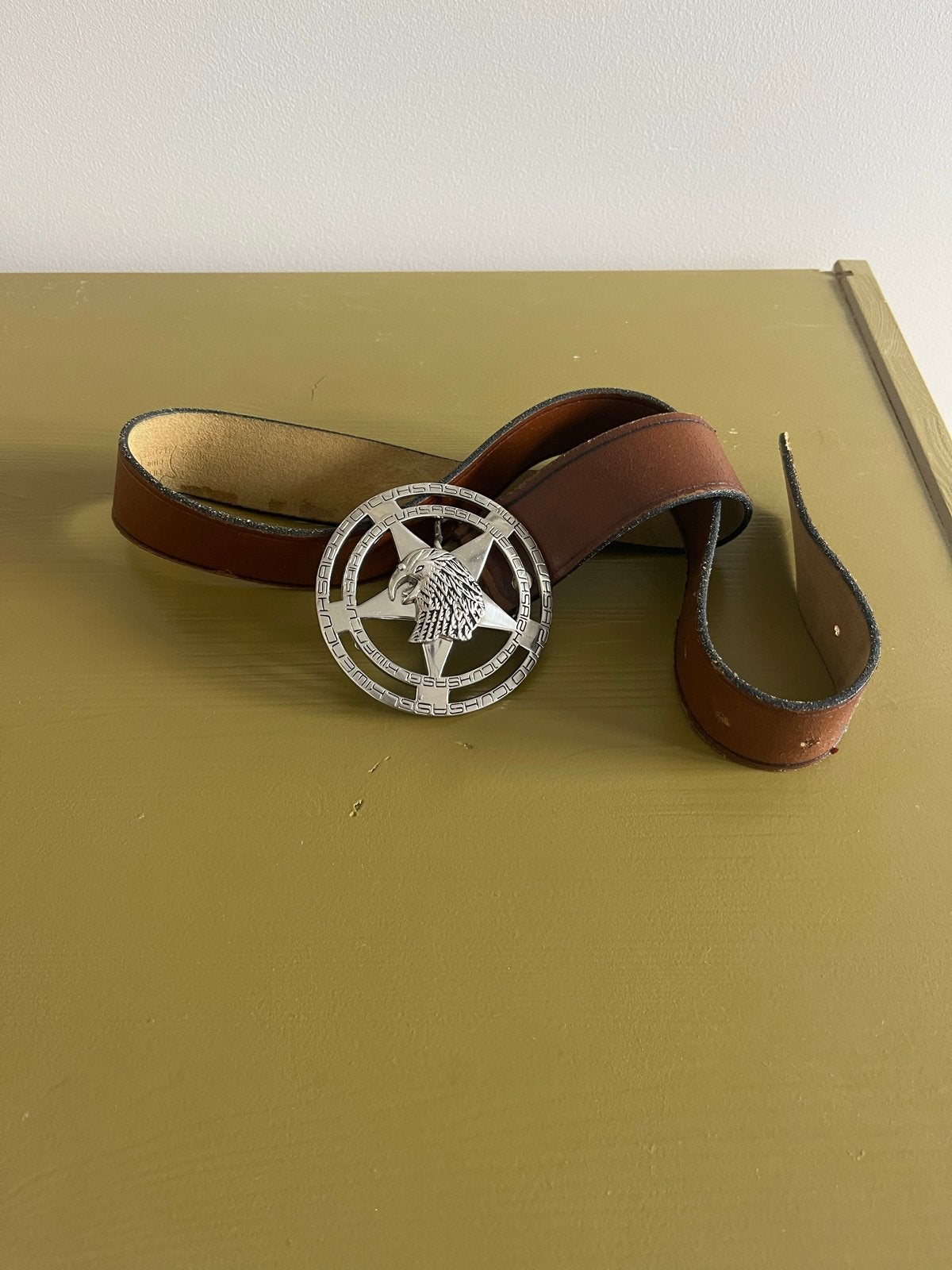 Western riem met opvallende gesp maat 95, Bruin, 90 tot 100 cm, Heupriem, Ophalen of Verzenden
