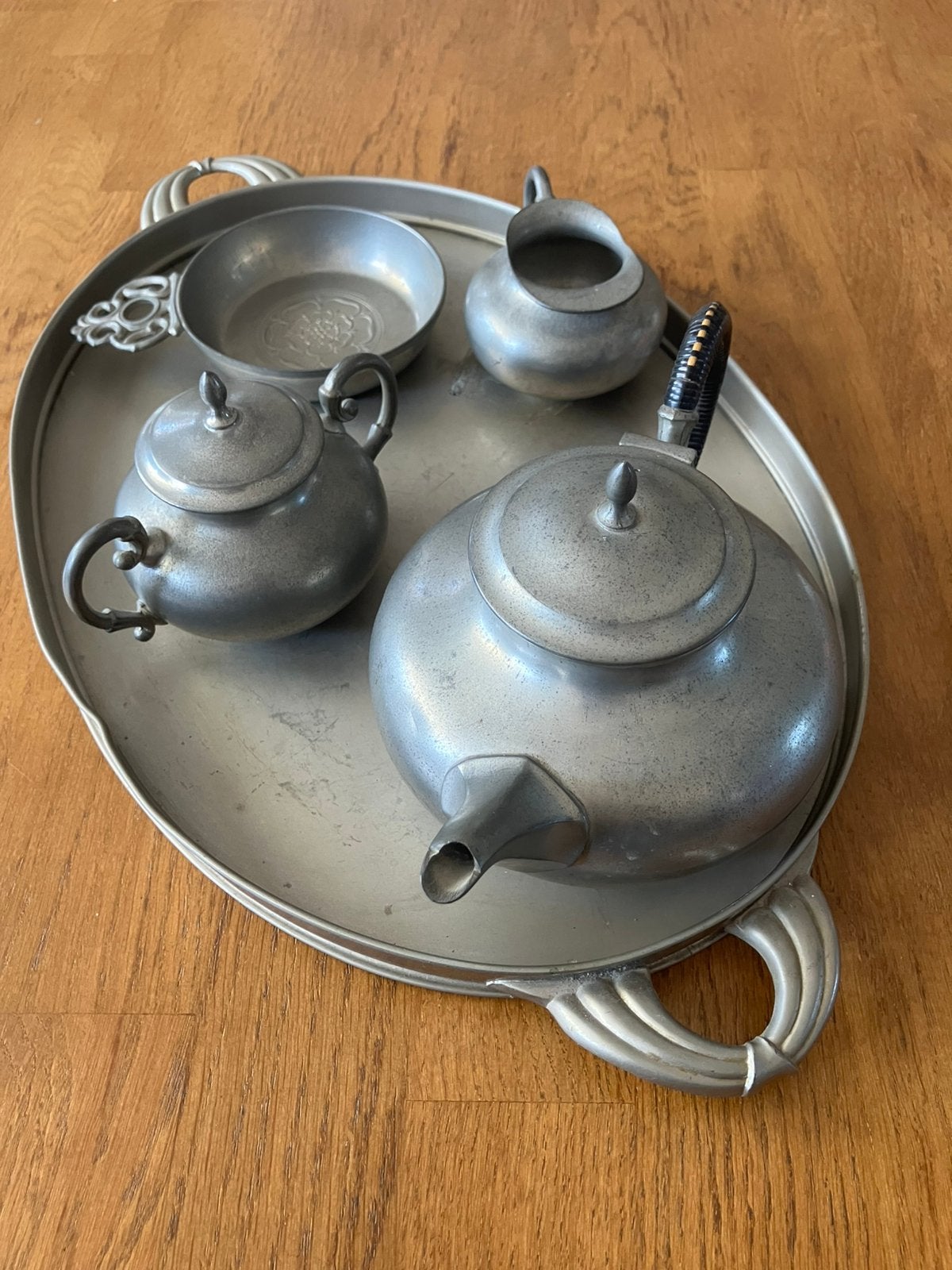 Tinnen thee servies, Antiek en Kunst, Antiek | Tin, Ophalen