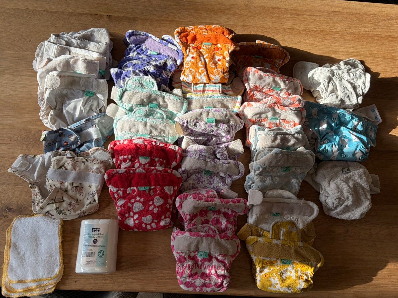 Complete set totsbots wasbare luiers 24 stuks, Kinderen en Baby's, Ophalen of Verzenden, Gebruikt, Jongetje of Meisje
