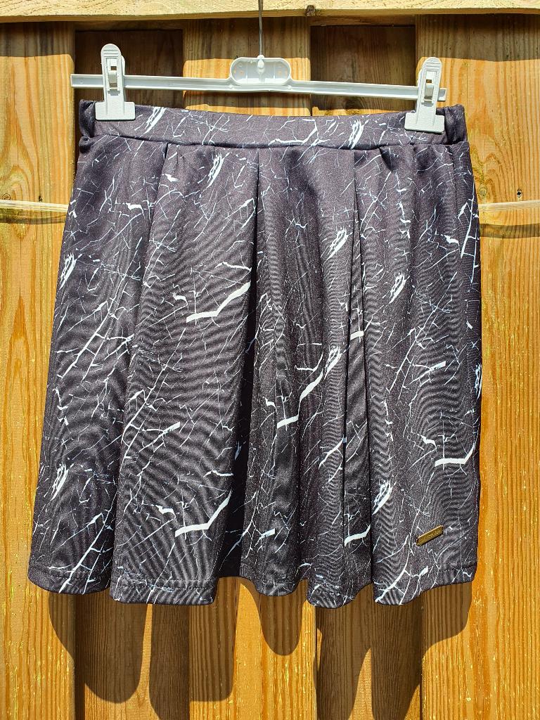 Lofty Manner Zwart-Grijs Print Rokje M/38, Kleding | Dames, Maat 38/40 (M), Zwart, Ophalen of Verzenden, Zo goed als nieuw