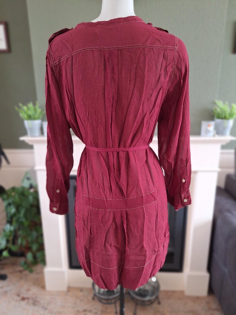 Isabel Marant Etoile bordeaux rood blouse 40, Verzenden, Zo goed als nieuw, Knielengte, Rood