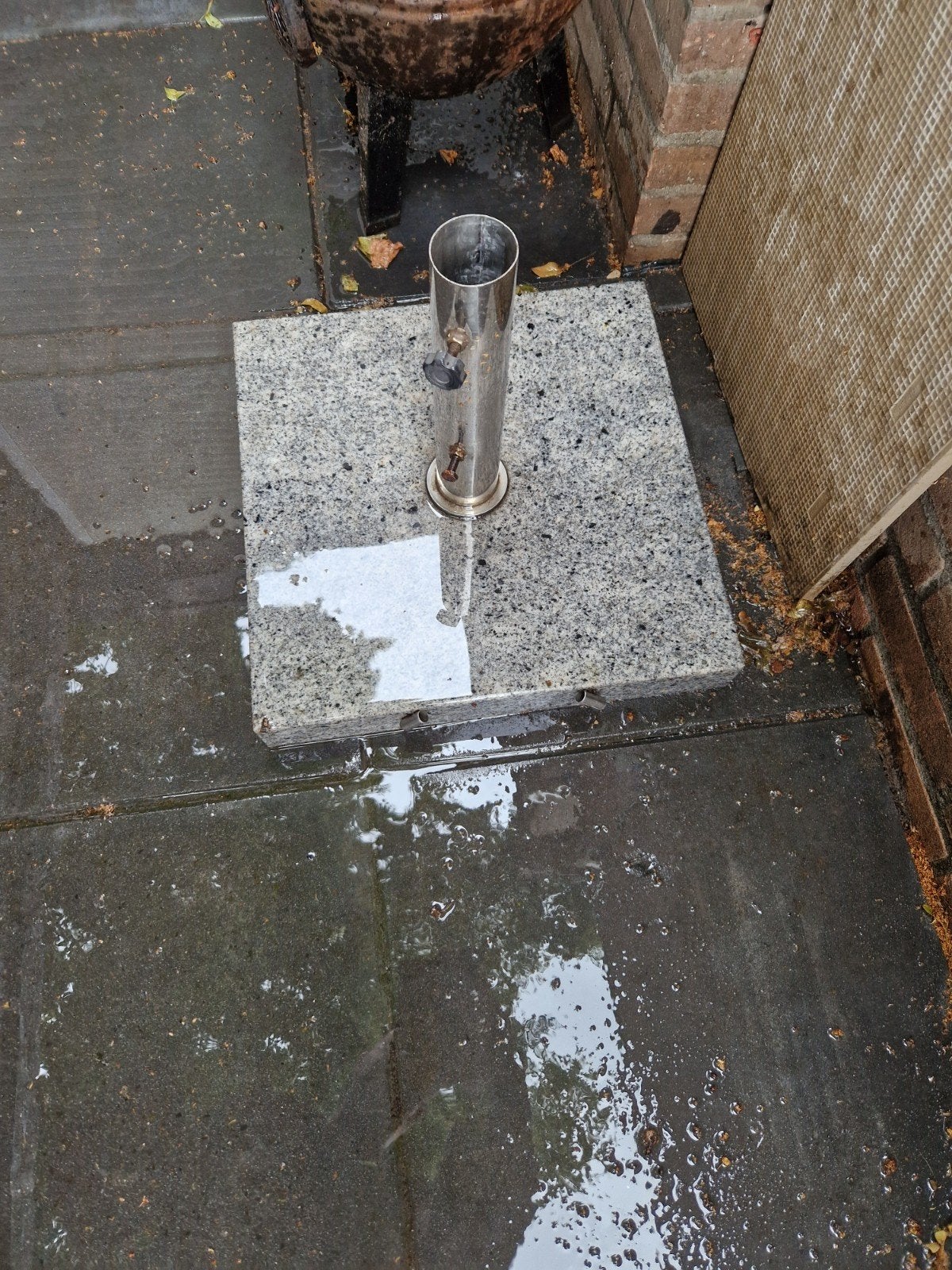 Parasolvoet graniet 29 kg, Ophalen, Gebruikt, Minder dan 1 meter, Parasolvoet