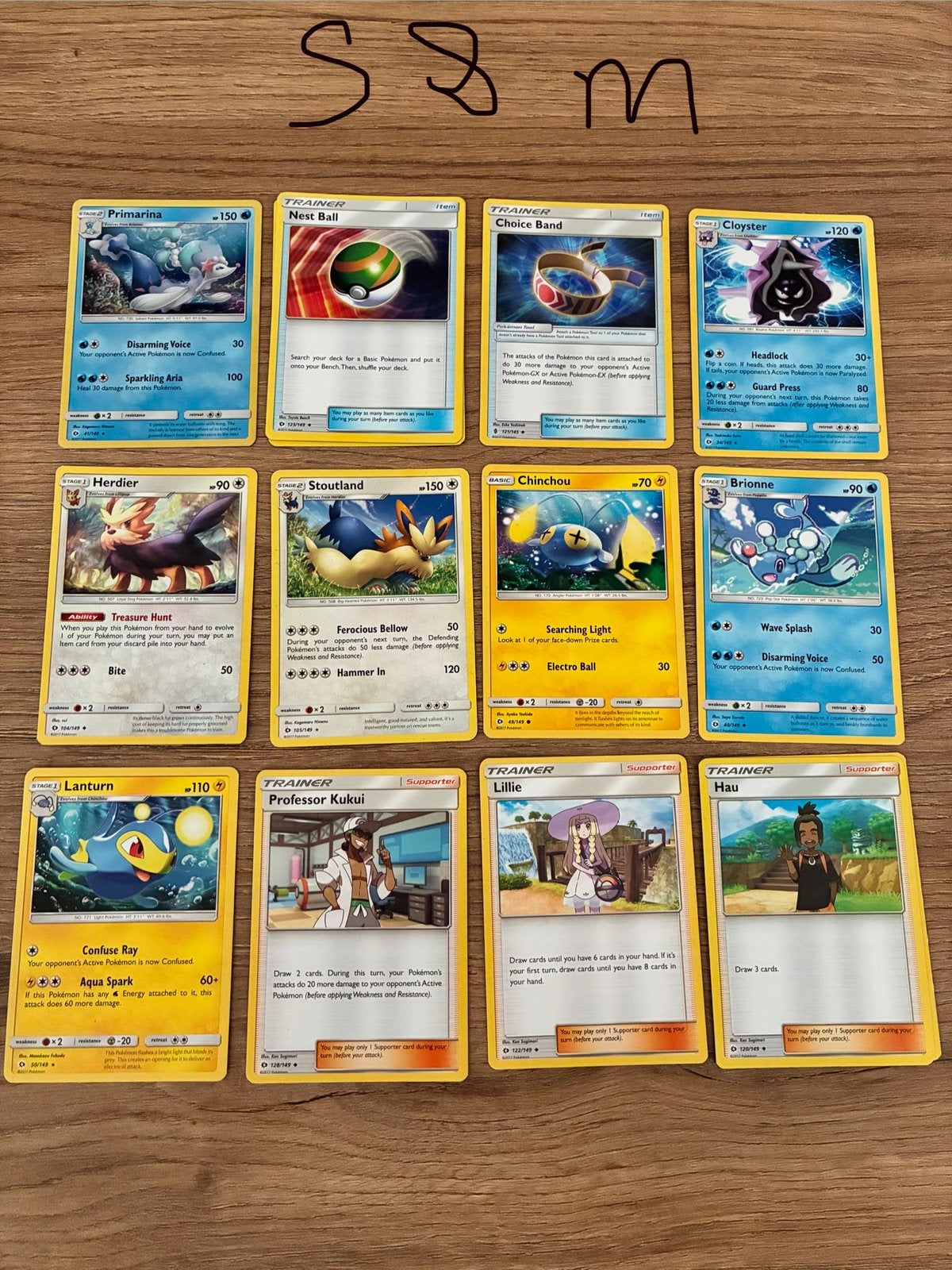 64 Pokémonkaarten uit de Sun & Moon reeks, Ophalen of Verzenden, Zo goed als nieuw