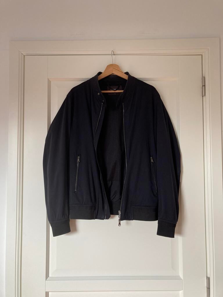 Oscar Jacobson - Bomberjack Navy Blue Size 48, Ophalen of Verzenden, Zo goed als nieuw, Maat 48/50 (M), Blauw