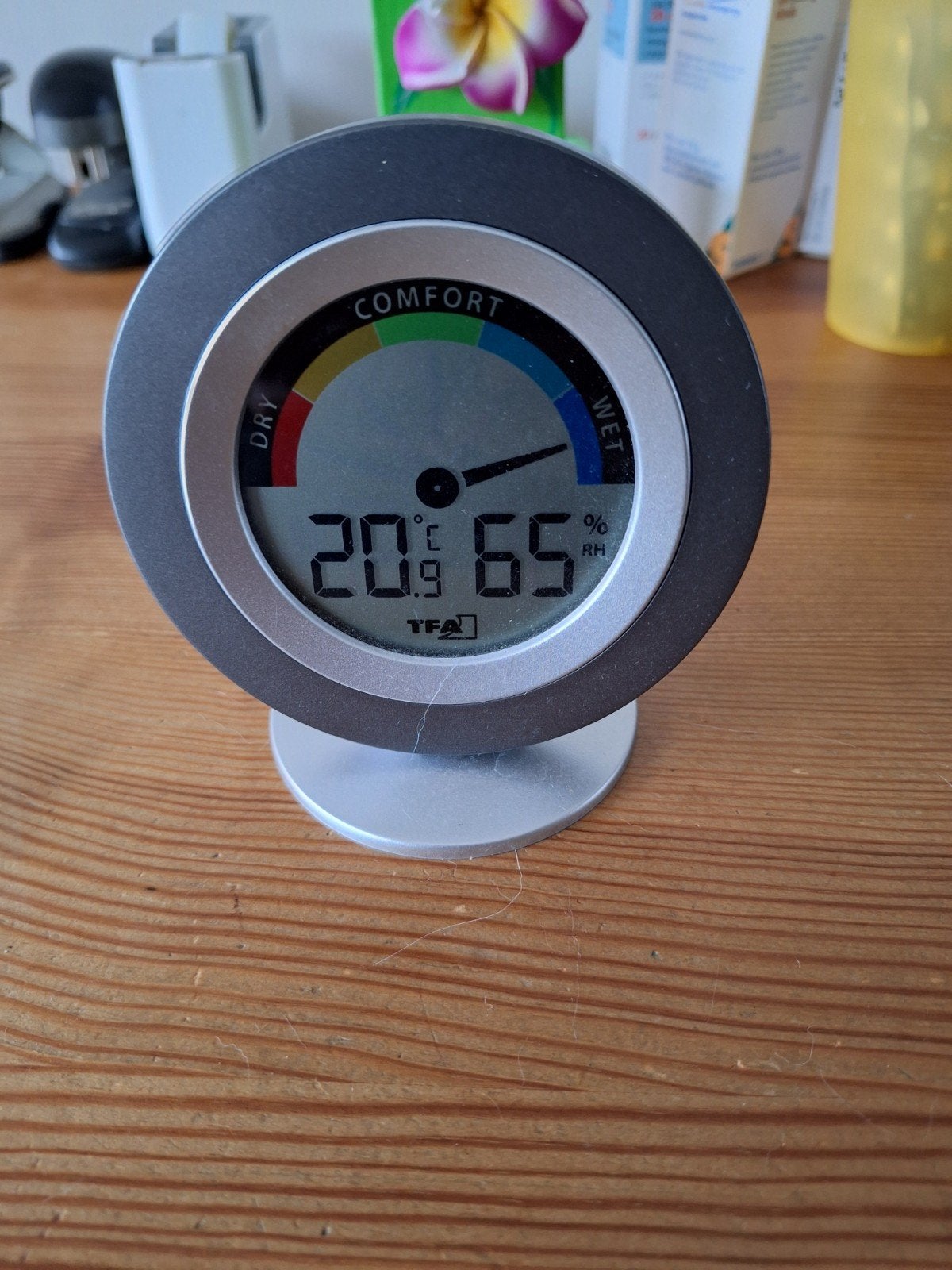 TFA Digitale Thermometer Hygrometer Comfortmeter, Ophalen of Verzenden, Gebruikt, Weerstation