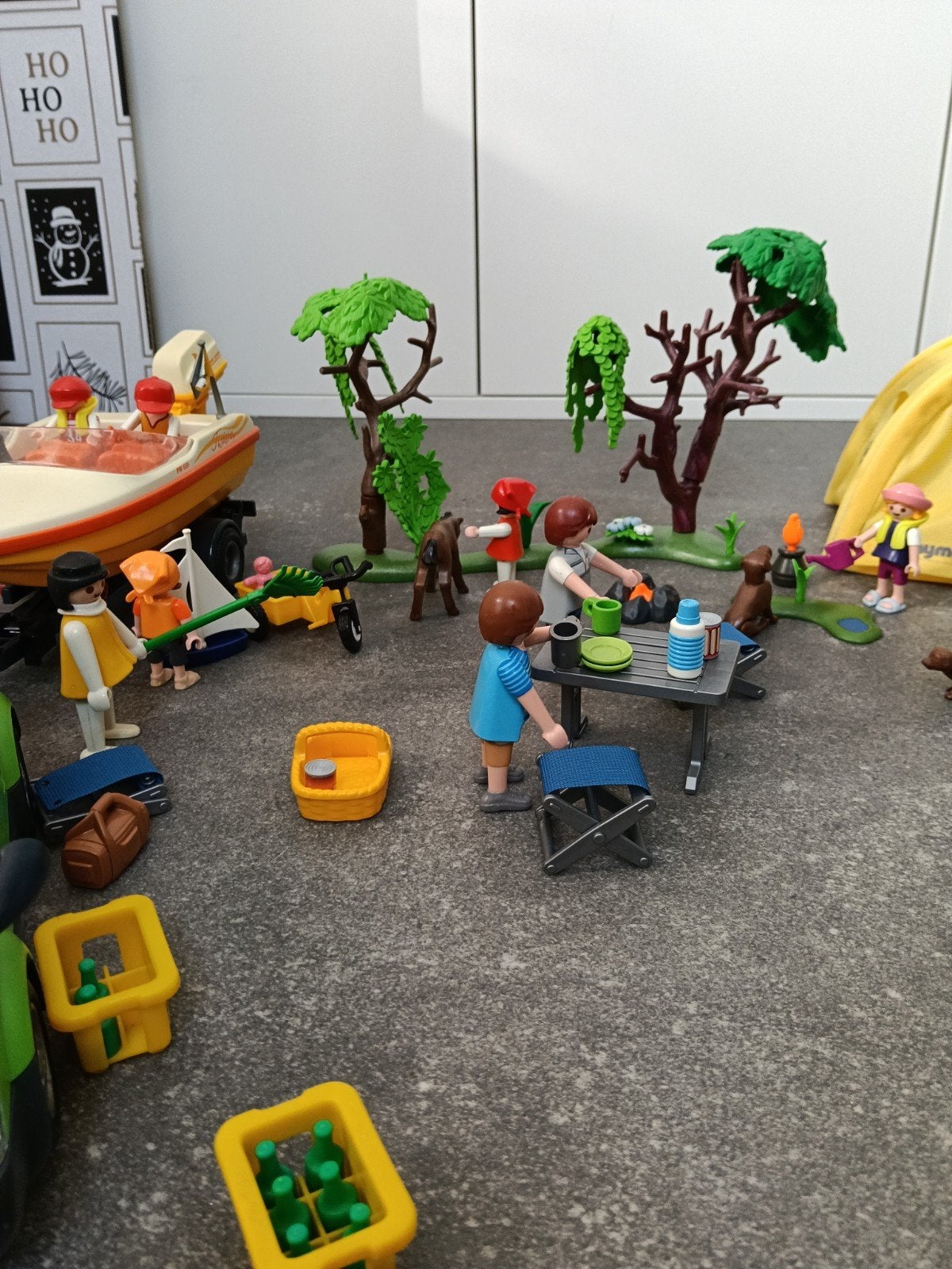 Playmobil Camping Set met Auto, Boot en Figuren, Ophalen of Verzenden, Zo goed als nieuw, Complete set, Overige typen