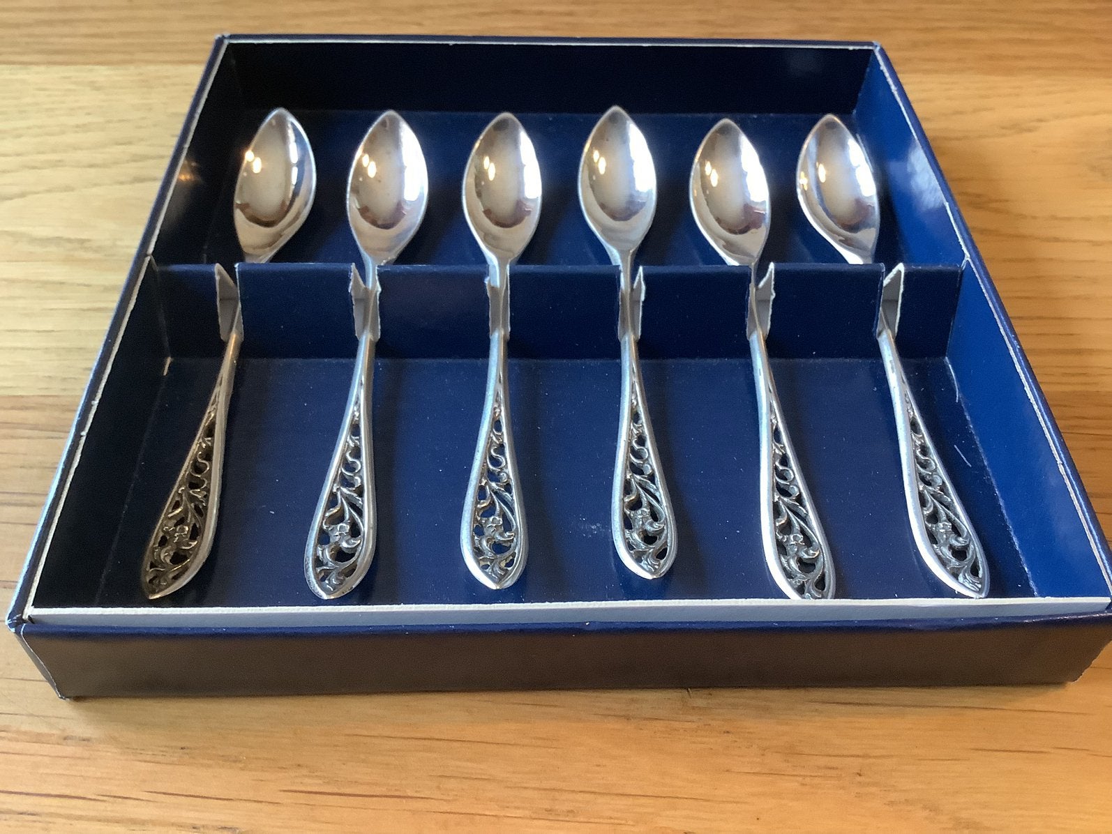 6 antiek zilverwn lepeltjes Zaanse Zilversmederij, Ophalen of Verzenden, Zilver