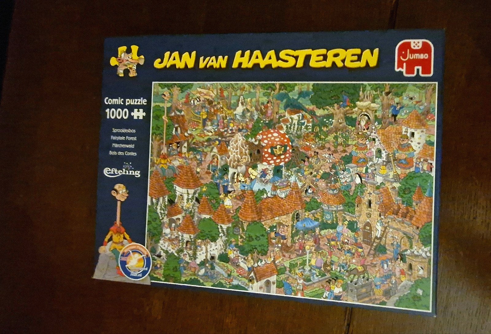 Puzzel van de Efteling, het sprookjesbos, Hobby en Vrije tijd, Ophalen of Verzenden, 500 t/m 1500 stukjes, Zo goed als nieuw, Legpuzzel