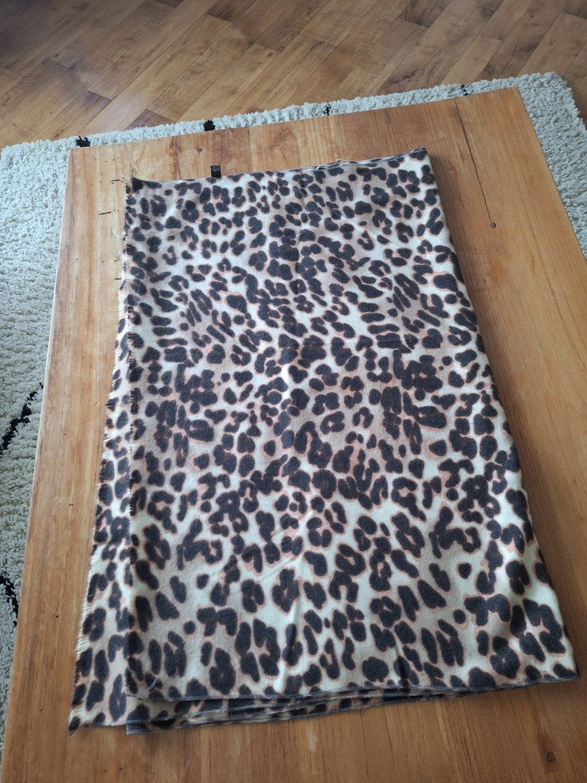 Panterprint Sjaal - 1.80m x 0.75m - Katoen/Viscose, Ophalen, Zo goed als nieuw, Sjaal