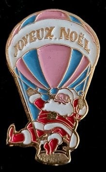 Joyeux Noel ballon pin- gelakt, Verzenden, Nieuw, Transport, Speldje of Pin