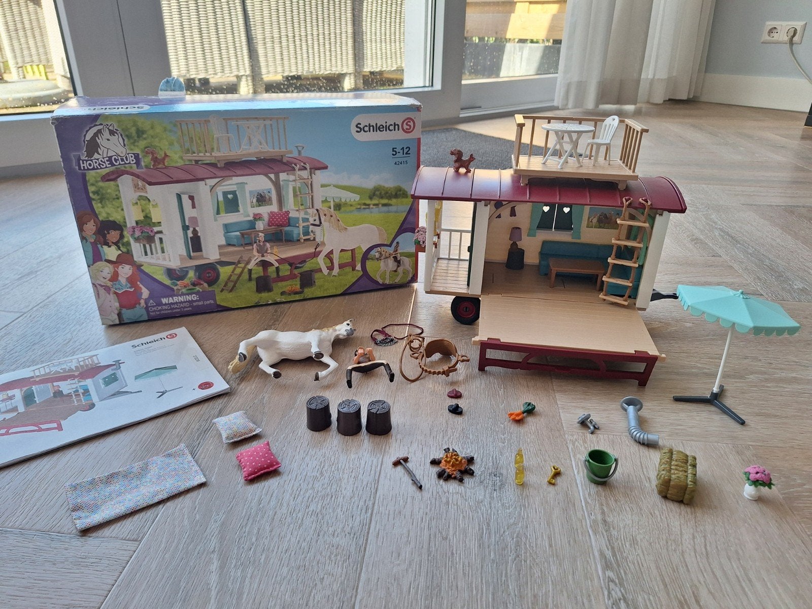 Schleich HORSE CLUB - Woonwagen 42415, Ophalen of Verzenden, Zo goed als nieuw, Poppenhuis