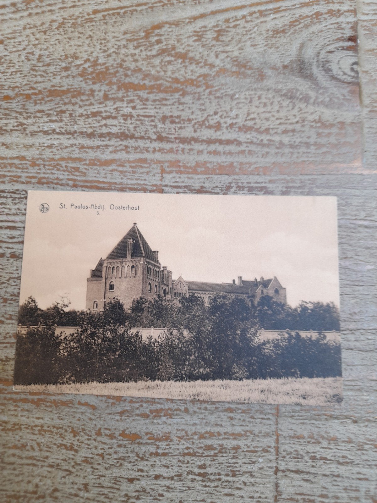 oude ansichtkaart jaren 20 St.Paulusabdij Oosterhout, Verzenden, Zo goed als nieuw, Kaart of Prent