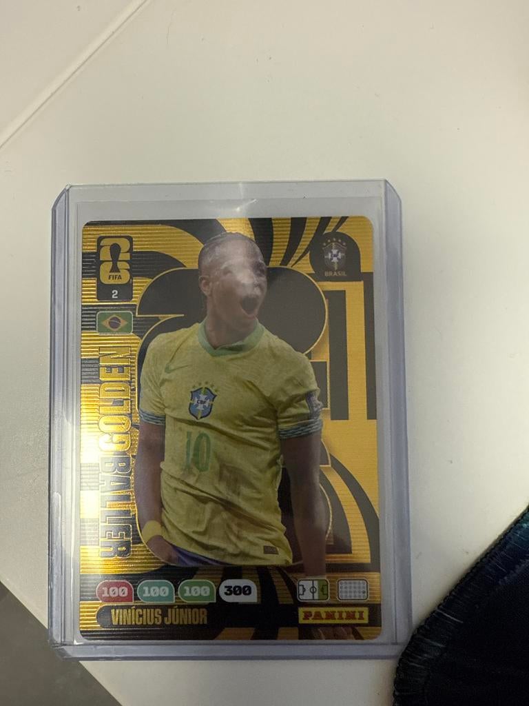 Panini FIFA 365 Golden Baller Vinicius Junior kaart, Ophalen of Verzenden, Zo goed als nieuw, Buitenlandse clubs, Spelerskaart