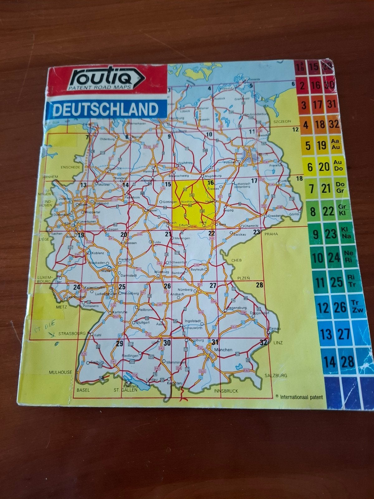 Routiq Patent Road Maps Deutschland - Landkaart Duitsland, Boeken, Atlassen en Landkaarten, Gelezen, Routiq, Ophalen of Verzenden