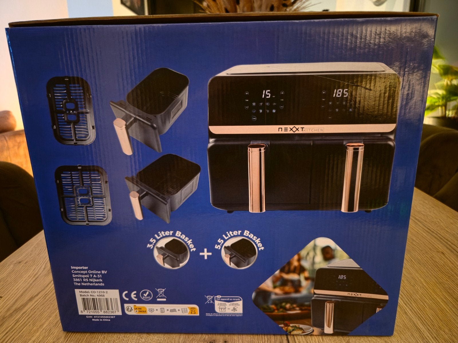 dubbele airfryer, 9 liter,nieuw in de doos,., Ophalen, Nieuw