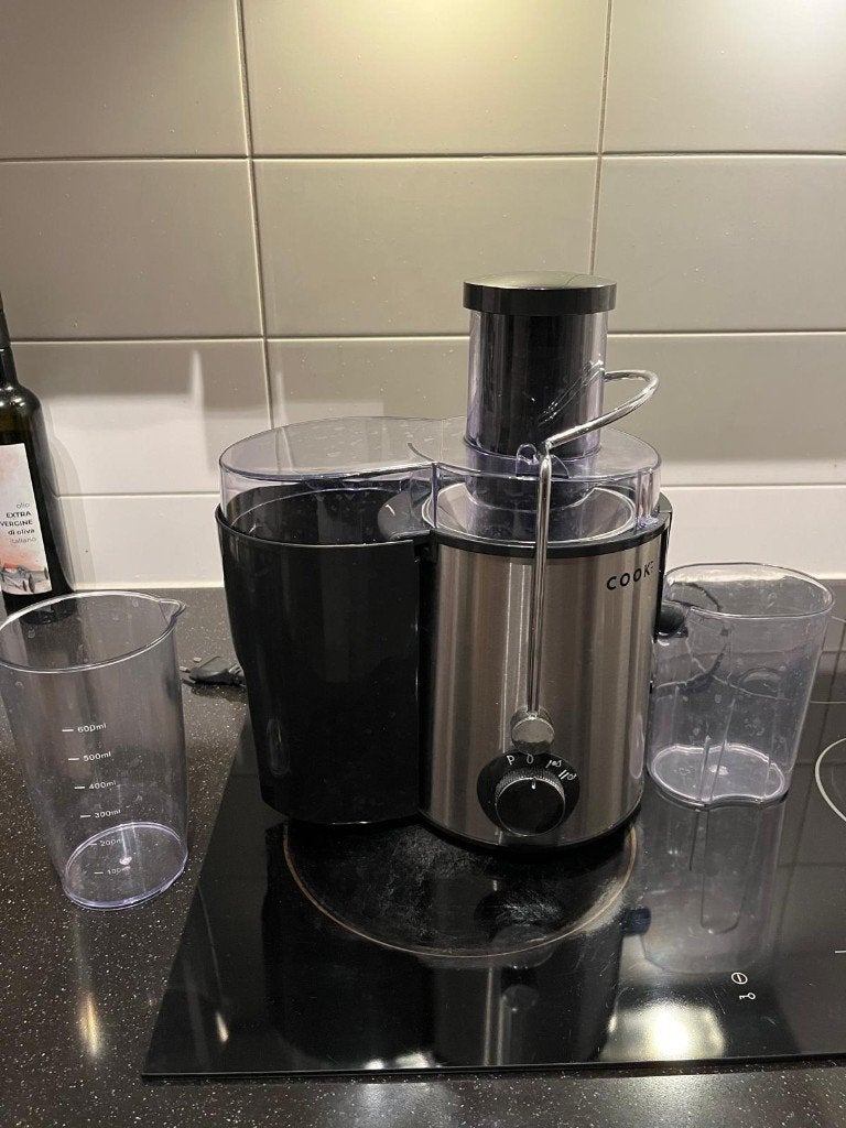 COOK-IT Krachtige Sapcentrifuge / Juicer – RVS (ZSMN), Ophalen of Verzenden, Zo goed als nieuw, Elektrisch, Sapcentrifuge