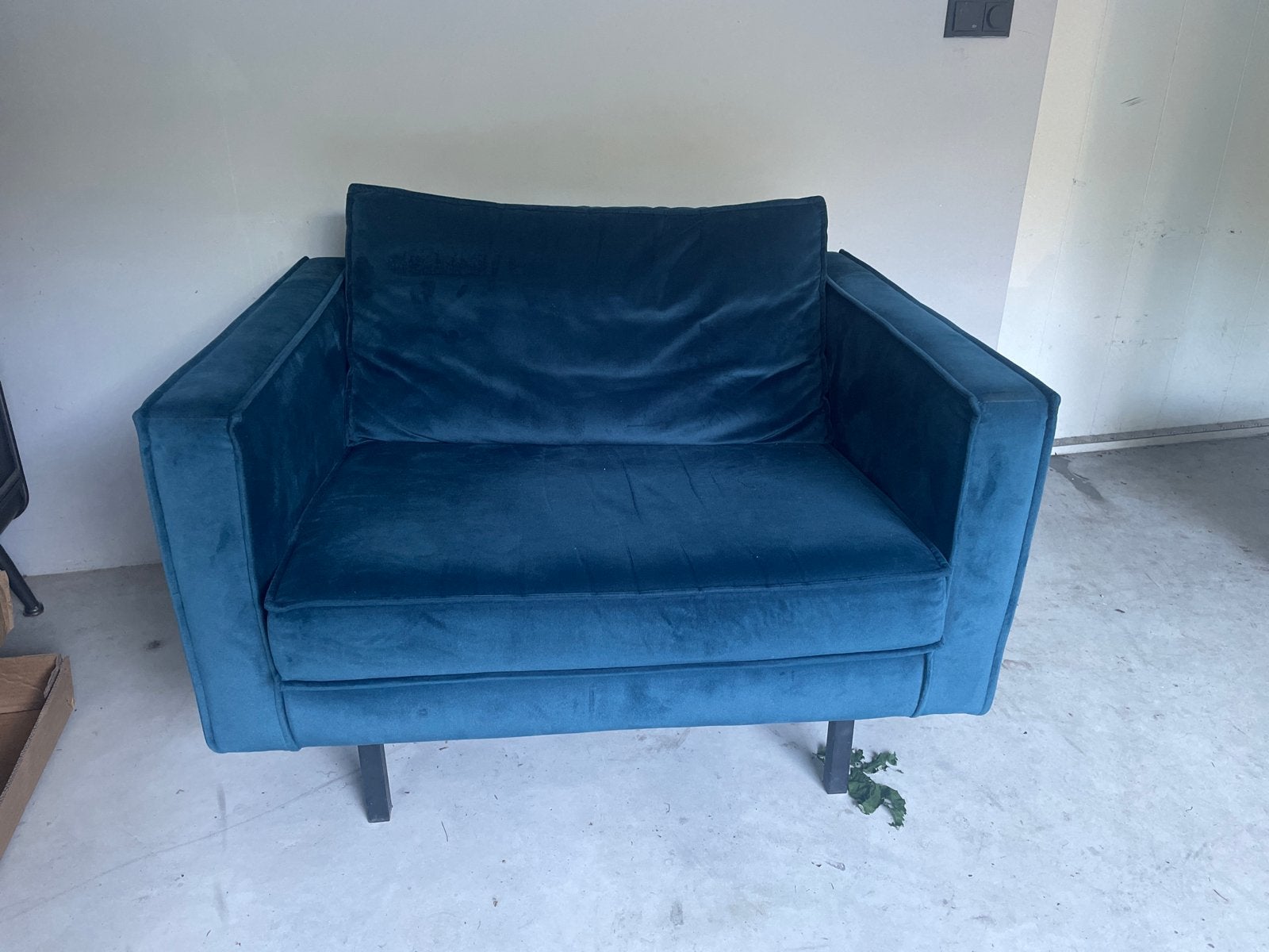 velvet fauteuil (Be Pure Home Rodeo Loveseat), Ophalen, Minder dan 75 cm, Zo goed als nieuw, 75 tot 100 cm