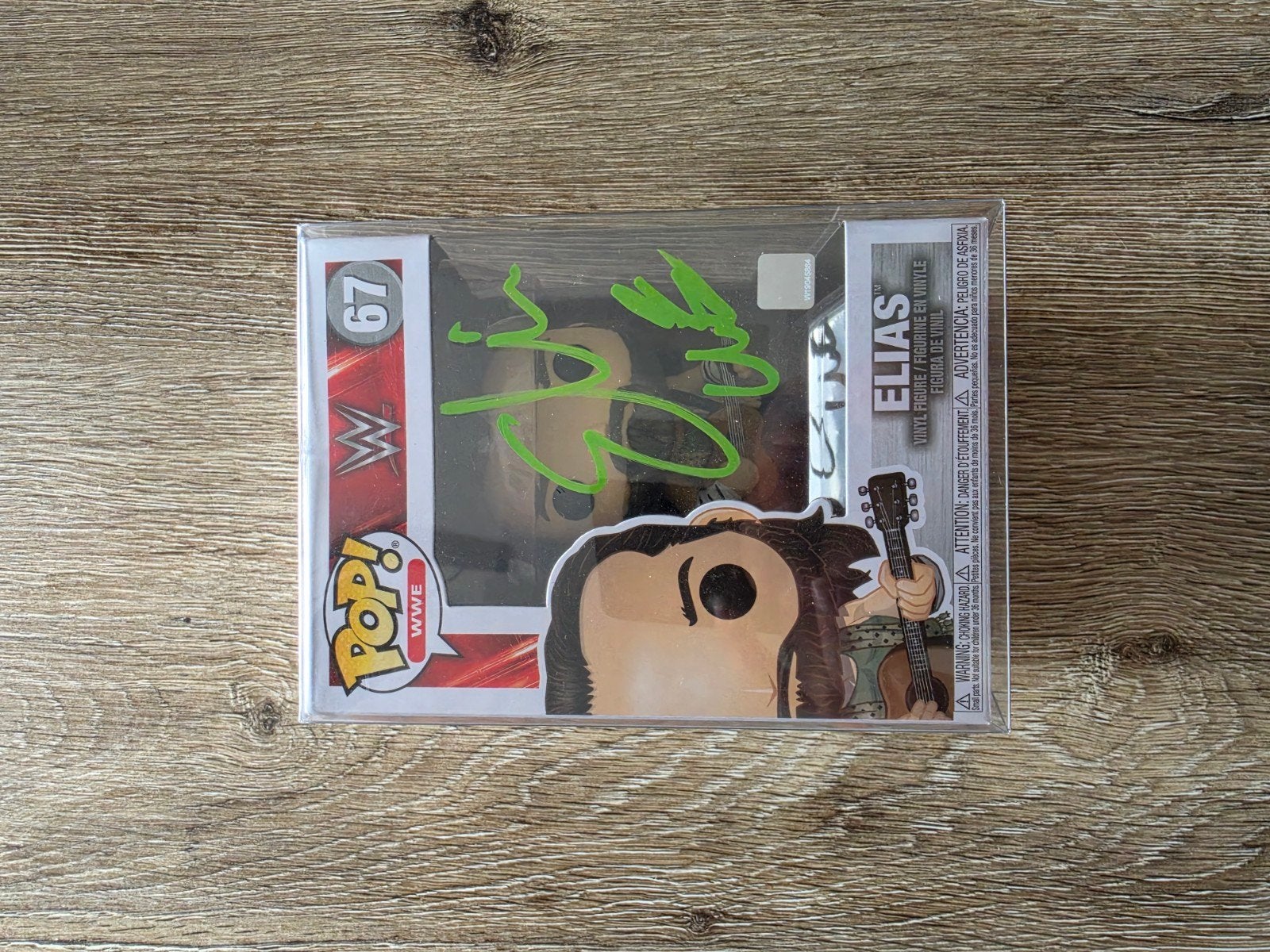 Funko Pop! WWE Elias #67 Gesigneerd met JSA Authenticatie, Ophalen of Verzenden, Zo goed als nieuw