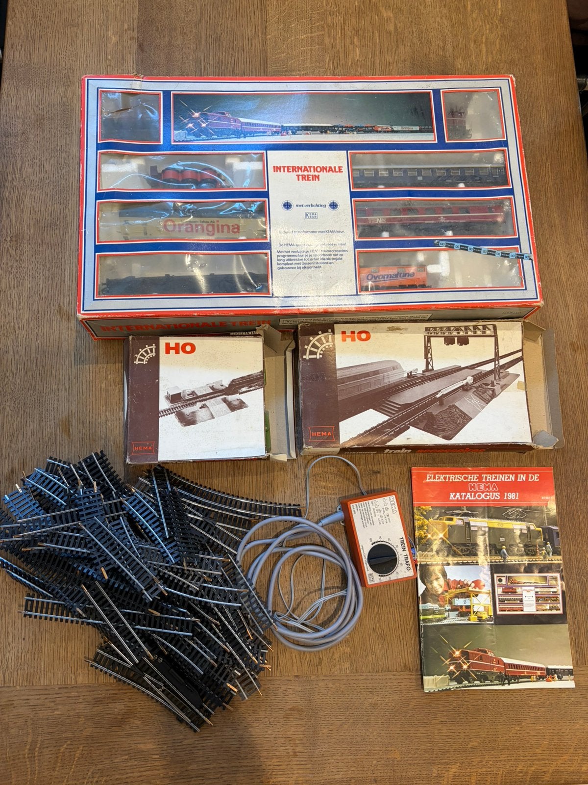Nostalgische Hema internationale treinset, Ophalen of Verzenden, Gebruikt, Overige merken