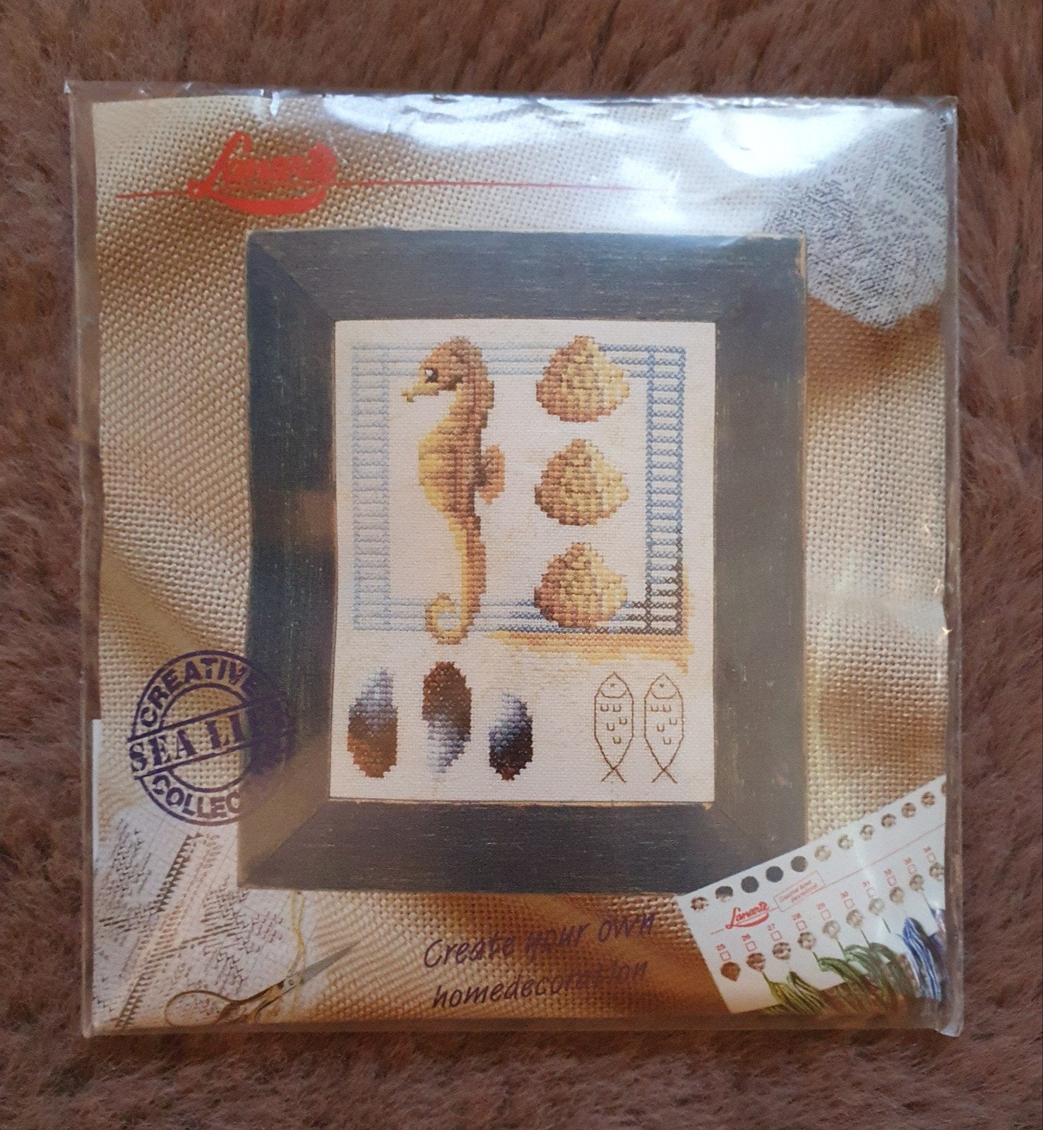 nieuw! zeldzaam lanarte - Sea Horse Collage - borduurpakket, Verzenden, Nieuw, Borduurpakket