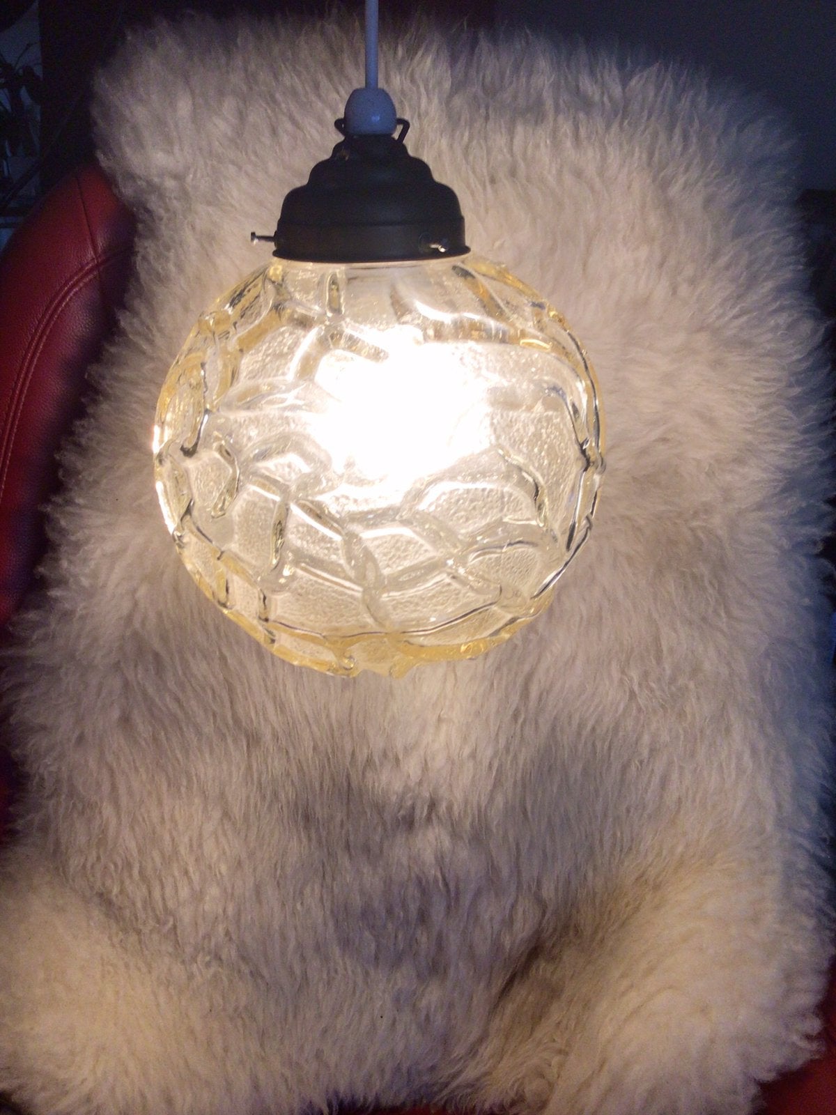 Amberkleurige hanglamp, Hillebrand, Helena Tynell, Ophalen of Verzenden