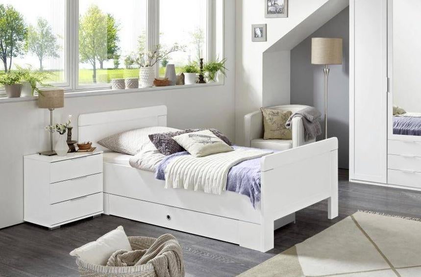 Comfortabel Seniorenbed 100x200 cm met instelbare lighoogte., 100 cm, Eenpersoons, Verzenden, Wit