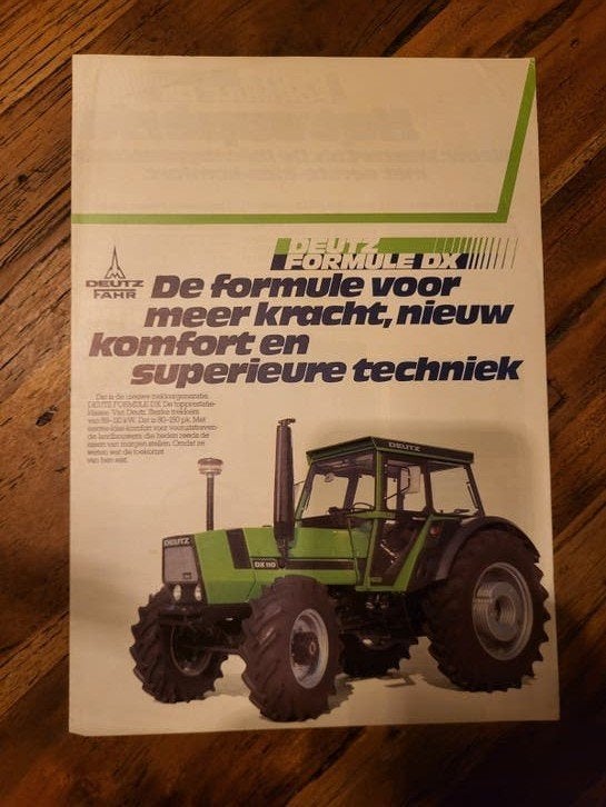 tractor folder Deutz formule DX, Ophalen of Verzenden, Zo goed als nieuw