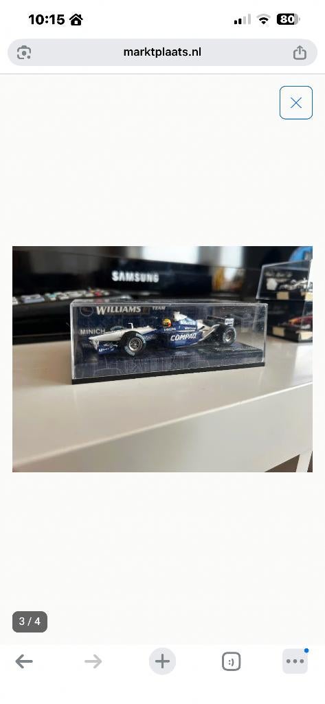F1 1:43, Hobby en Vrije tijd, Modelauto's | 1:43, Ophalen of Verzenden, Zo goed als nieuw, Auto, Overige merken
