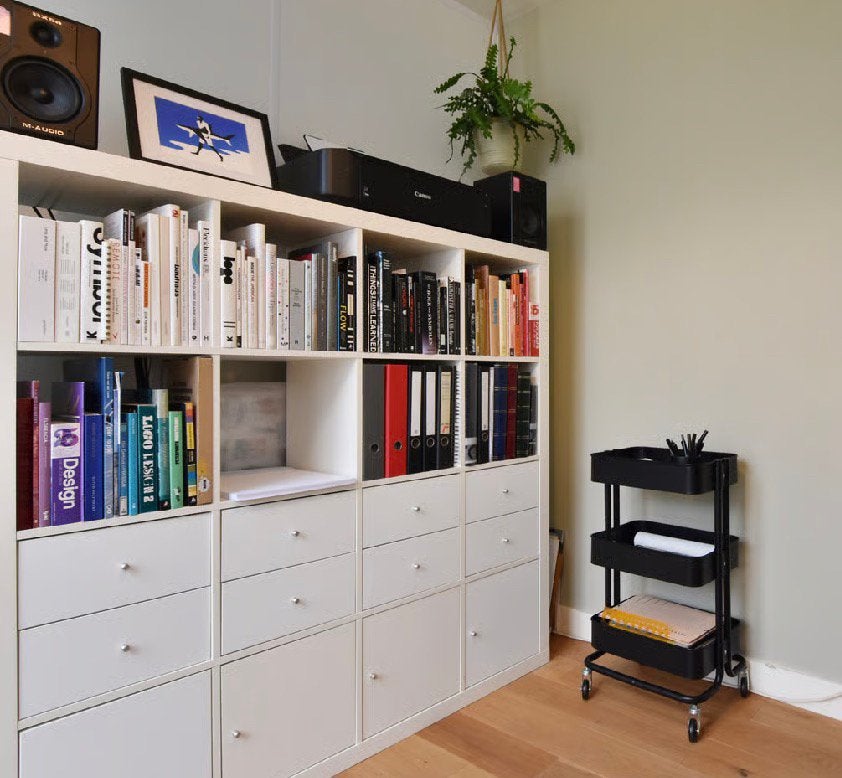 Kallax (boeken) kast met lades en kastjes, Ophalen, 100 tot 150 cm, 100 tot 150 cm, Zo goed als nieuw